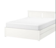 IKEA SONGESAND 雙人床架 4尺半 連2個抽屜,床條