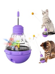 貓玩具自我遊玩和娛樂引導棒，旋轉燈引導棒，搖晃引導棒，燈泡搖晃飼料器