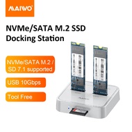 MAIWO dual protocols M2 SSD  Docking Station NVMe Enclosure M.2 SATA Reader and Writer  type C 10Gbp
