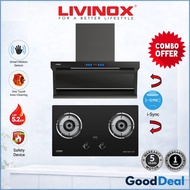 Livinox COMBO LCH-DARLEY DC-90BL DC Motor i Sync Kitchen Hood + LGH-328T 2B-BL Hob