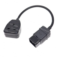 IEC 320 C20 Male Plug To UK Female Socket Power Rewireable Cord, 3G1.5mm Wire Gauge Cable, Convert t