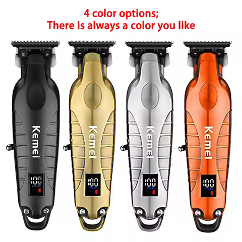 Kemei KM-2293 Original Electric Hair Clipper Rechargeable Hair Trimmer LCD Display Hairdresser Profe