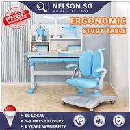 NELSON Study Table Ergonomic Children's Study Desk Degree Adjustable Student Study Table Home Combination Set And Ergonomic Chair