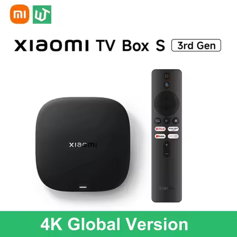 Global Version Xiaomi TV Box S 3rd Gen 4K Ultra HD Wifi 6 Bluetooth 5.2 32GB ROM Google TV Google As