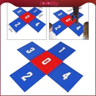 Lohobby Kids Cross Shape Gift Set Reaction Training Jumping Mat Backyard Team Building Games