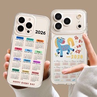 2026 Calendar Horse Year Cover For Huawei Honor X9B X9A 90 Lite X7B X8B 20 X9D X7D Nova 3I 7I 5T 7 9