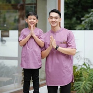 Baju Koko Kurta Warna Ungu Lilac / Koko Warna Ungu Lavender Limited Edition