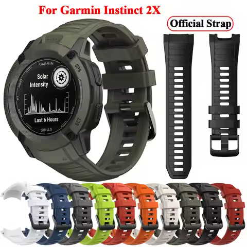 Replacement Wristbands For Garmin Instinct 2X Solar/Instinct 3 50mm Smartwatch Bands Silicone Men Wa