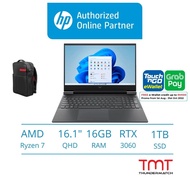 HP OMEN Gaming 16-n0037AX Laptop | AMD Ryzen 7 | 16GB RAM 1TB SSD | RTX3060 | 16.1” QHD 165Hz | W11 | 2Y Warranty | Bag
