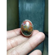 Ready cincin batu akik pancawarna kembang super dim kantor lain bacan