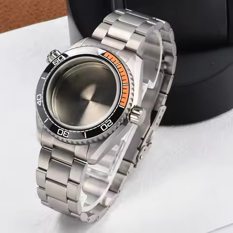 Titanium 3 O'clock Watch Case C3 super Luminous Sapphire glass Dive watch case Fit SEIKO WatchFor NH