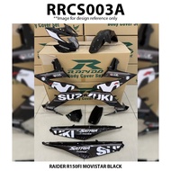 Cover Set Rapido Suzuki Raider R150Fi Movistar Color Black Blue R150 Fi Accessories Motor Body Cover