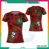 T-shirt Portugal World CupWanita FIFA World Cup Jersey Short Sleeve Fullprint Custom