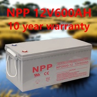 NPP Deep Cycle 12V 600AH AGM Battery Solar ใช้งานสถานีวัดคลื่นความโน้มถ่วง Portable LIGO 10 ปีประกัน