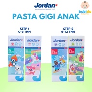JORDAN Kids Toothpaste 75gr Step 1 & 2 | Jordan Baby Toothpaste step 0 1 2 3 5 6 7 8 Years