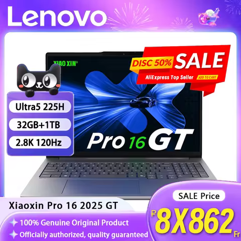 Lenovo Xiaoxin Pro 16 2025 GT Ultra5 225H 32GB+1TB 16inch 2.8K 120Hz Screen