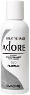 Adore Semi Permanent Hair Color - Vegan and Cruelty-Free Hair Dye - 4 Fl Oz - 155 Titanium (Pack of 