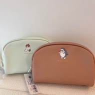 🈹(日版)全新mofusand 日本代購人氣插畫師mofu sand shark cat鯊魚貓貓/炸蝦/車厘子十字紋化妝袋wallet purse pouch