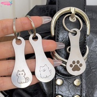 Multi-style Stainless Steel Cart Token Key Ring Cute Puppy Kitten Shopping Trolley Token Keychain Su