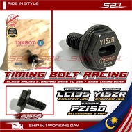 Timing Gear Screw Tobaki Y15ZR LC135 FZ150 1 PCS 17MM Skru Racing Standard Same To Use Y15 LC FZ Cam