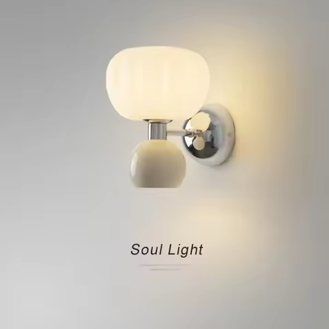 Modern LED Wall Lamps Cream Breeze Pumpkin Sconces G9 Bulb For Bedroom Bedsides Study Living Room Ha