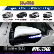 HC CARGO Toyota Corolla Cross Hilux REVO Fortuner Innova Side Mirror LED Turn Signal Running Light Bar Dragon scales