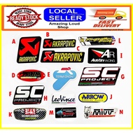 Motor Sticker Exhaust Muffler Ekzos Heat-resistant Decal or Aluminium Pipes Akrapoivc Sc project yam