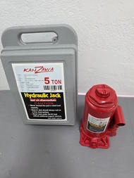 KANZAWA 5 Ton Hydraulic Cylinder Jack with Dual-Stage Cylinder and Storage Bag - Durable Carjack Too