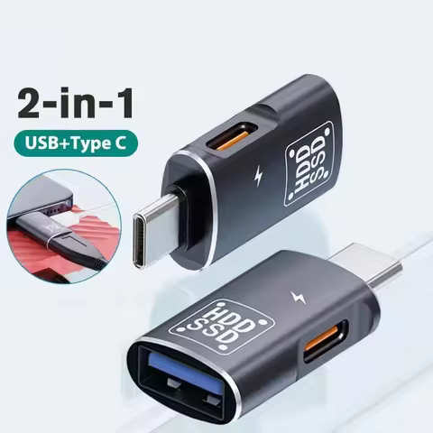 2 in 1 USB C to USB 2.0 Female OTG Adapter Type C Male Connector for MacBook Xiaomi Huawei Samsung O