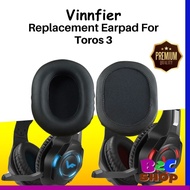 1Pair Vinnfier Toros 3 Headphone Replacement Square Oval Ear Pads Cushion Earpad - Black