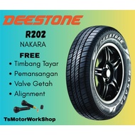 TAYAR DEESTONE MADE IN THAILAND NAKARA R202 155/70R12 TAHUN 2025 FREE VALVE GETAH SETIAP 1BIJI PEMBE
