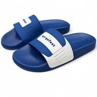 Dép nam nữ YOFEET quai ngang đế xanh dương thiết kế logo thời trang Mã: XC 13