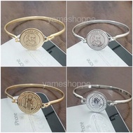 ST. BENEDICT, PADRE PIO JESUS NAZARENO & MOTHER PERPETUAL HELP STAINLESS BANGLE FOR WOMEN & MAN