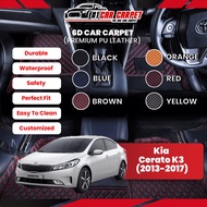 Kia Cerato K3 (2013-2017) Vip 6D Car Carpet PU Leather Car Mat Floor Mat Carmat Karpet Kereta