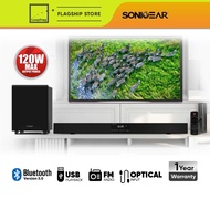 SonicGear SonicBar BT3500 Soundbar and Subwoofer | Bluetooth 5.0 | FM Radio | USB Playback | 1 Year 