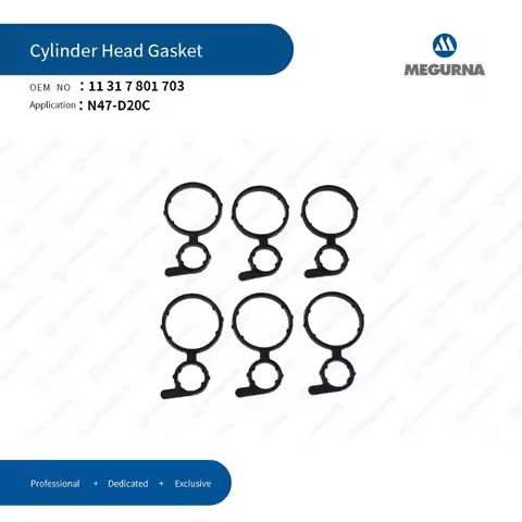 6PCS N47 N57 Engine Cylinder Head Gasket Seal 11317801703 For BMW 123d 225d 320d 420d 520d 640d 730d