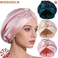 IMSSUG Silk Satin Hair Bonnet, Satin Fabric Breathable Mulberry Silk Wrap, Premium Luxury Adjustable