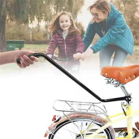 Kids Bike Training Push Handle Detachable Kids Bike Learning Handle Push Bar Safety Balance Bar for