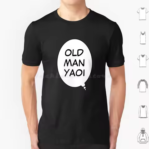 Old Man Yaoi Manga Thought Bubble T Shirt Men Women Kids 6xl Old Man Yaoi Yaoi Queer Meme Funny Mang
