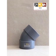 6'' PVC PIPE FITTING 45 DEGREE ELBOW PAIP AIR FITTING KELABU 45%