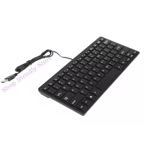 594A Mini Multimedia USB External Keyboard For Notebook Laptop PC Computer