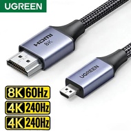 UGREEN Mini-HDMI to HDMI Certified Cable 8K60Hz 4K240Hz High-Definition HDMI2.1 Cable For Laptop PC 