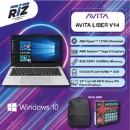 [CLEAR STOCK] Laptop AVITA LIBER V14 (ANCHOR GREY/STAR SILVER)-(R7-3700U/8GB D4/ 512GB SSD/ 14)