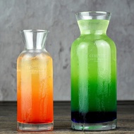 Imported Pasade Glass Juice Bottle Beverage Bottle Pastoral Bottle Milk Bottle Water Bottle Water Cu