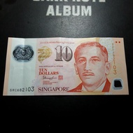 Uang 10 Dollar Singapore/Koleksi/Vintage/Mahar