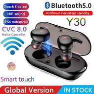 Promo Headset Bluetooth Y30 Full bass Tws bluetooth 2 kuping original earphone wireless extra bass h