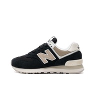 New Balance NB 574 Textile Split Cow Leather Low top Casual Shoes Womens Black Brown White WL574DK2