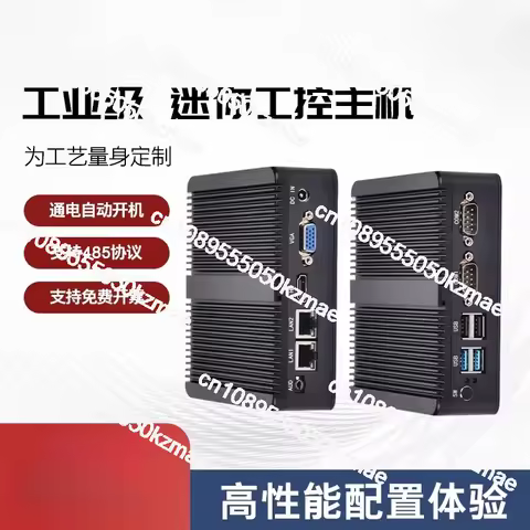 Fanless Mini Industrial PC | Dual LAN Dual COM Low Power Computer | Ubuntu Linux with 4K Support | N