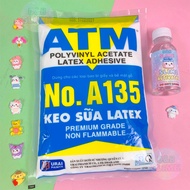 1Kg ATM Latex Milk Glue with Free Activator Bottle 120ML - Ingredients for Making Slime / Wall Glue 