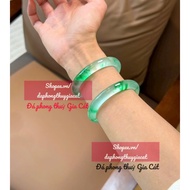 Sdep Green Quartz Flower Ring, size 52-58mm, tested